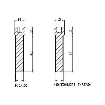 Auto-moto Adaptér na zpětné zrcátko PUIG ADAPTER M10/150 RIGHT/LEFT REAR MIRROR HI-TECH B 9983N černý na řidítka BMW R 1200 GS Adventure 2006-2018