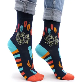 Pánské ponožky HAPPY HOP Bambusové ponožky Hop Hare MODRÁ|ORANŽOVÁ|ČERNÁ