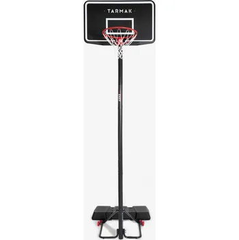 Míčový sport TARMAK Basketbalový koš B100 Easy nastavitelný od 2,20 m do 3,05 m ČERNÁ