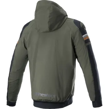 Moto bunda bunda SEKTOR V2 TECH HOODIE, ALPINESTARS (zelená/černá/oranžová fluo, vel. 2XL) (Velikost: S) 4200520-684