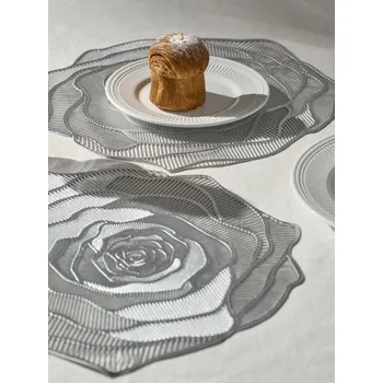 prostírání Sinsay - Sada květinových prostírání na stůl 2 pack - sříbrná - 022IL-SLV - 022IL-SLV-ONE