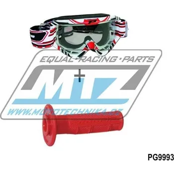 Motocyklové brýle Brýle Progrip 3450 včetně rukojetí Progrip 794 (akční sada - rukojeti zdarma) - červené pg9993-04