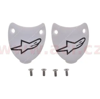 Moto obuv slidery paty pro boty SMX PLUS, ALPINESTARS (bílé/černé, pár, pro vel. 45/48) (Velikost: 36/38) 25TP11-21