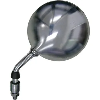 Zrcátko pro motocykl zpětné zrcátko chromové (závit pravý M10, průměr skla 120 mm), Q-TECH, L HONDA VTX 1300 S 2003-2007