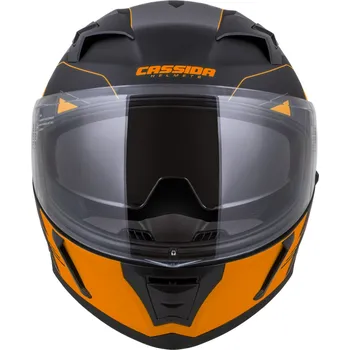 Helma na motorku přilba Integral 3.0 RoxoR, CASSIDA (černá matná/oranžová/šedá, plexi s přípravou pro Pinlock) (Velikost: XS) 2H480711