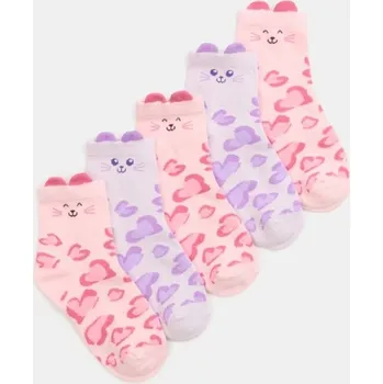Sinsay - Sada ponožek s motivem kočky, 5 párů - vícebarevná - 475HR-MLC - 475HR-MLC-R34