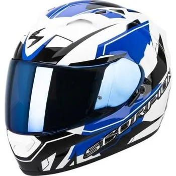 Helma na motorku Moto přilba SCORPION EXO-1200 AIR SHARP bílo/modrá (Velikost: XXL) MCF_8362