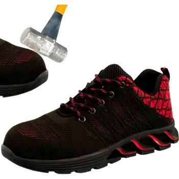 Pracovní obuv Pracovní polobotky pánské bezpečnostní obuv BOZP LEHKÉ sportovní s OCELOVOU ŠPIČKOU S1 vel. 44