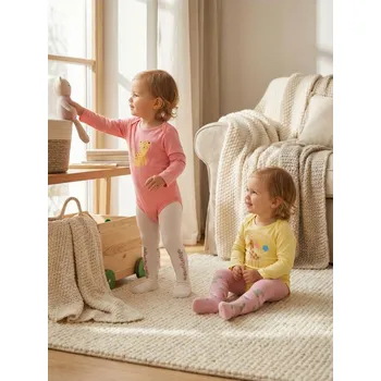 Kojenecký body Sinsay - 2 balení bavlněných body s dlouhým rukávem - žlutá - 727BA-10X - 727BA-10X-80