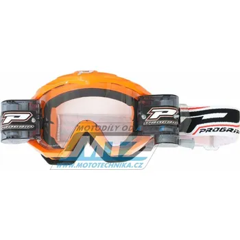Motocyklové brýle Brýle motokros Progrip 3208 Roll-Off Zoom+ XL - oranžové PG3208-07