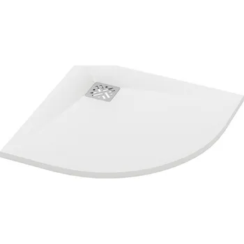 Sprchová vanička Dune bílá - čtvrtkruhová sprchová vanička 90x90, Mineralite W32R5509009