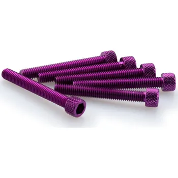 Motodoplněk Šrouby PUIG ANODIZED 0370L fialová M6 x 45mm (6ks) 0370L