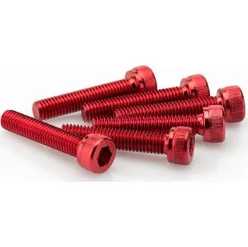 Motodoplněk Šrouby PUIG ANODIZED 0185R červená M5 x 25mm (6ks) 0185R
