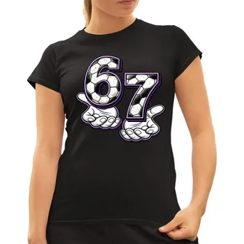 Žertovný předmět 67 Football - dámské tričko s potiskem- Tričkový.cz