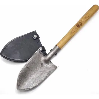 Polní lopatka Debowa Kuznia Rýč a polní lopatka PanzerSpade + kožené pouzdro