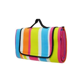 Pikniková deka CALTER® FAMILY, 2.0x1.5m, alu fólie, pruhy duhové