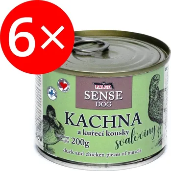 Krmivo pro psa Sokol Falco Sense Dog kachna a kuře 6 × 200 g