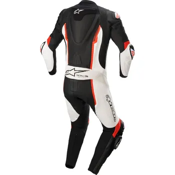 Moto kombinéza jednodílná kombinéza MISSILE V2, TECH-AIR kompatibilní, ALPINESTARS (černá/bílá/červená fluo, vel. 60) (Velikost: 46) 3150122-1231