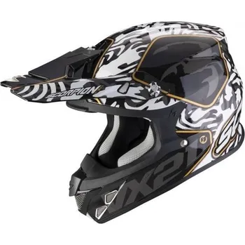 Helma na motorku Moto přilba SCORPION VX-21 AIR GNARLY černo/bílá (Velikost: M) MCF_11816