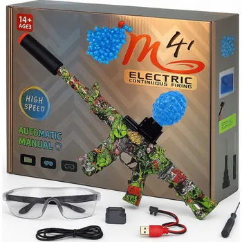 Dětská zbraň Puška Pistole na gelové kuličky Automatická 10000 nábojů Elektrická