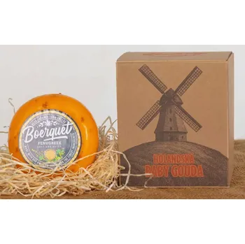 Dárková krabička Baby gouda s pískavicí 450g v Dárkové krabičce (Holandská Baby gouda s pískavicí 450g originál v Dárkové krabičce)