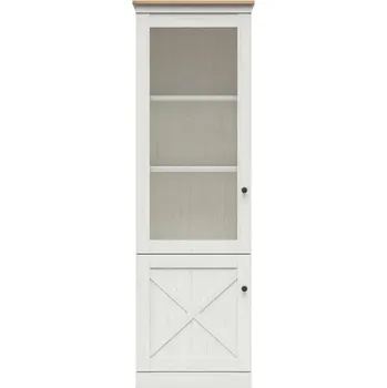 police FRIJA vitrína REG 1W1D, univerzální, borovice bílá andersen/dub