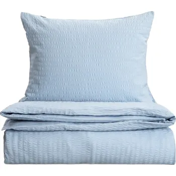 Povlečení Povlečení RETIE z bavlněné kůry, modré, 160x200 + 2*50x60 cm HOMLA
