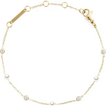 Náramek Daniel Wellington Pozlacený náramek se Swarovski perlami Pearl DW00401952 + 2 měsíce na vrácení zboží