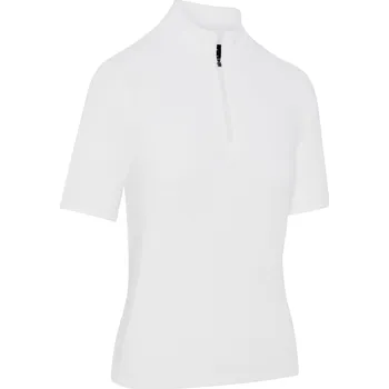 Pánské tričko CALLAWAY Rib Play Short Sleeve Mock dámské tričko bílé Velikost oblečení: XL + Dárková krabička týček