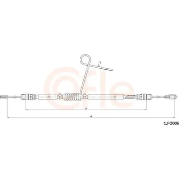 Lanko parkovací brzdy Lanovod parkovací brzdy COFLE 92.1.FO006