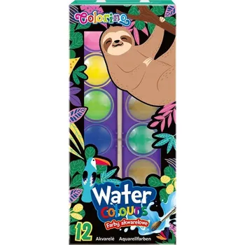 Výtvarná barva Colorino Akvarelové barvy – malá sada 12 barev Wildkid 21993PTR