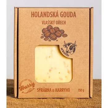 Gouda s Vlašským ořechem v Dárkové krabičce (Kravská Gouda s Vlašským ořechem v Dárkové krabičce)