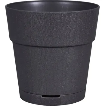 Květináč Obal na květník ETHICA samozavlažovací plastový d15x15cm, antracit