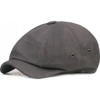 Čepice Šedý bavlněný baret bez značky, velikost 56
