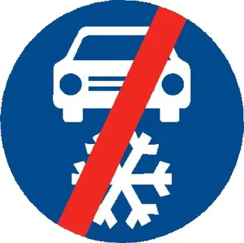 Dopravní značení Dopravní značka C15b - Zimní výbava - konec