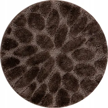 Koupelnová předložka KOUPELNOVÁ PŘEDLOŽKA kulatá 50 cm KAMENY hnědá PROTISKLUZOVÁ MĚKKÁ #KPL327