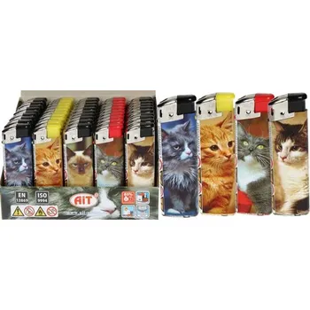 Sada zapalovačů s motivem koček 50 ks