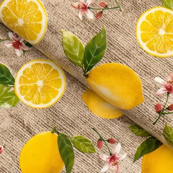 ubrus PVC ubrus Citrony na hnědém PV-098 - metráž š. 140 cm