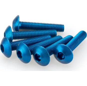 Motodoplněk Šrouby PUIG ANODIZED 0610A modrá M5 x 25mm (6ks) 0610A