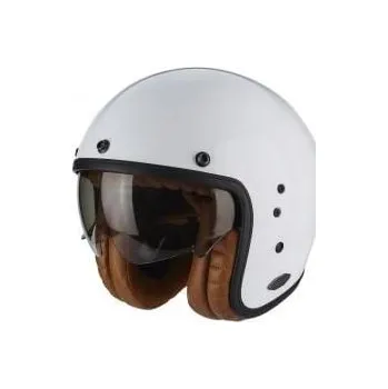 Helma na motorku Moto přilba SCORPION BELFAST LUXE bílá (Velikost: XS) MCF_10046