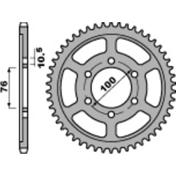 Nářadí na motocykly Ocelová standardní zadní řetězová kola PBR 825 - 530 825.47.C45