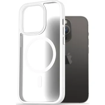 Pouzdro na mobilní telefon AlzaGuard Matte Case Compatible with Magsafe pro iPhone 14 Pro bílý