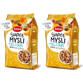 Emco Super mysli bez přidaného cukru ovoce & ořechy 2 x 500g
