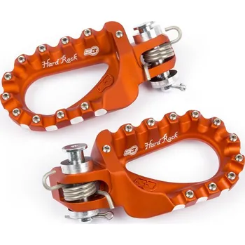 Nářadí na motocykly S3 Hard Rock Enduro stupačky hliníkové oranžové ESK-494-O