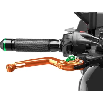 Motodíl Páčka brzdy bez adaptéru PUIG 160TV skládací oranžová/zelená 160TV