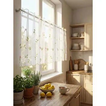 Kalhotky Sinsay - Sada záclonek s květinovým vzorem 2 pack - bílá - 084IB-00P - 084IB-00P-ONE