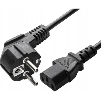 Napájecí kabel Napájecí kabel 1,8m EU úhlový / C13 počítačový rovný