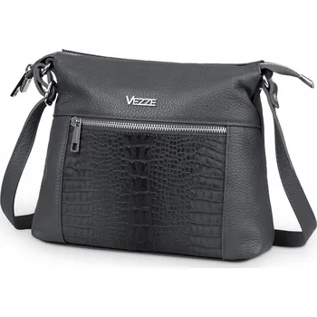 Kabelka Vezze kabelka z pravé lícové kůže šedá