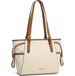 Miss Lulu elegantní kabelka s monogramovým vzorem - béžovo hnědá LG2322-BG/BN