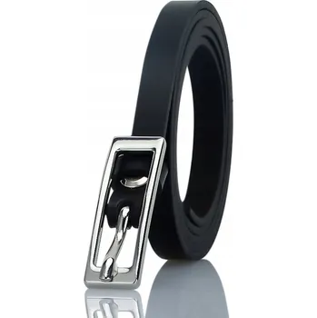 Opasek Gracio DÁMSKÝ KOŽENÝ pásek ČERNÝ ÚZKÝ